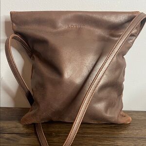 Loewe Rich Brown Leather Shoulder Bag